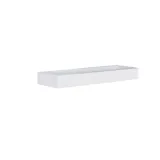 Große und moderne minimalistische Badezimmer Inspiration mit Doppelwaschbecken, quadratischen Spiegeln mit Lichtsteuerung, stilvollen Pendelleuchten, großen grauen Fliesen und einem geräumigen Design mit viel natürlichem Licht