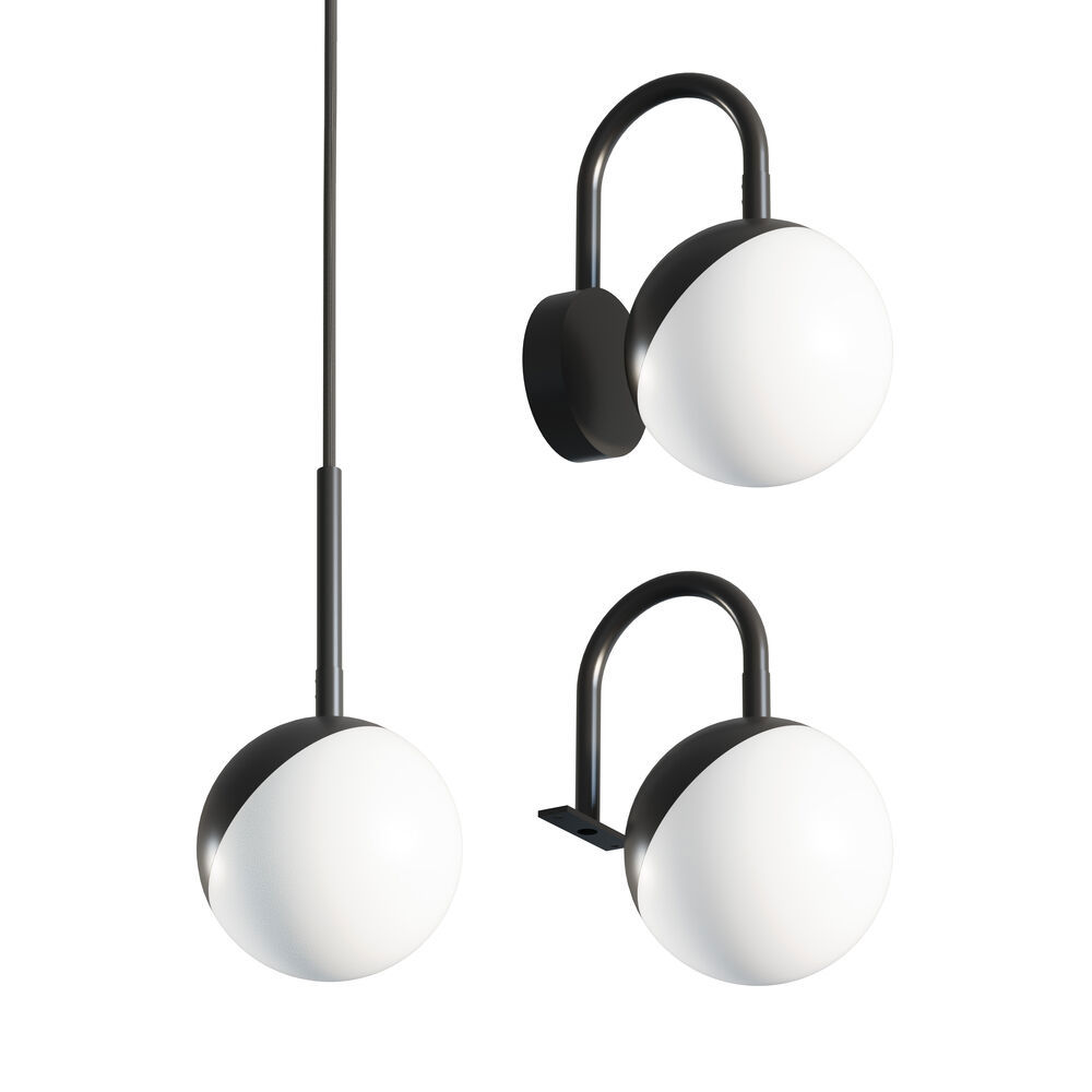 Badezimmer mit schräger Decke, inspiriert durch einen kleinen weißen Waschtisch und einen Hochschrank mit runden schwarzen Griffen, sowie einem schönen runden Spiegel, orangefarbene Fliesen geben einen frischen und modernen Look.